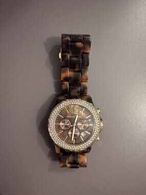 Michael Kors MK5557 Tortoise Crystal Chronograph Watch